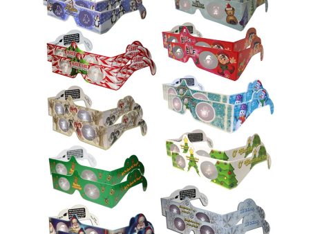 20 PAIRS - Jumbo Assortment, 15 Styles - Christmas Glasses by Holiday Eyes® -  3D Holographic Glasses - NEW Sale