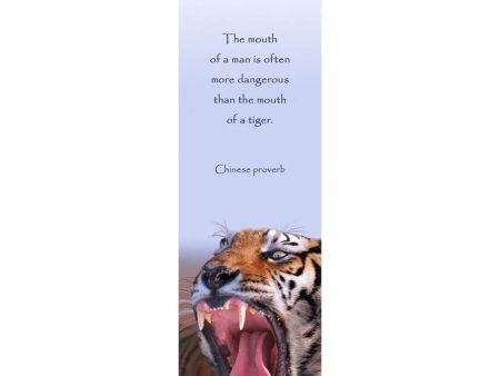 TIGER ROARING - 3D Lenticular Bookmark -NEW For Sale