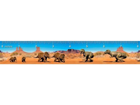 Triceratops and Tyrannosaurus Rex - 3D Lenticular Bookmark Ruler - NEW Sale