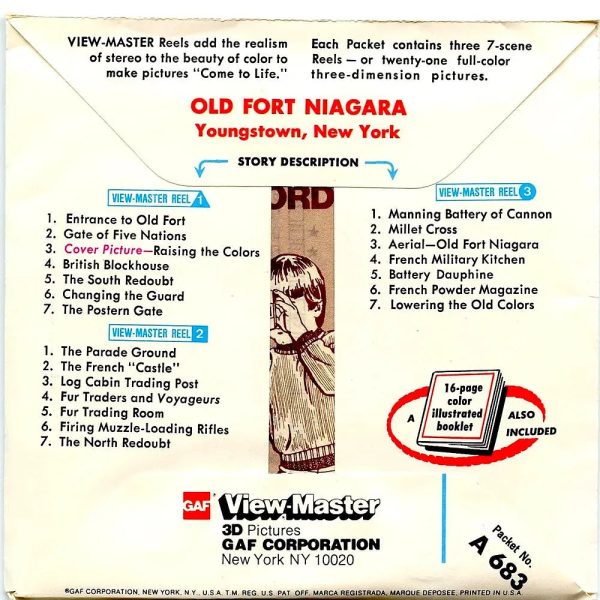 Old Fort Niagara - New York - View-Master - Vintage - 3 Reel Packet - 1970s views (PKT-A683-G1A) Sale