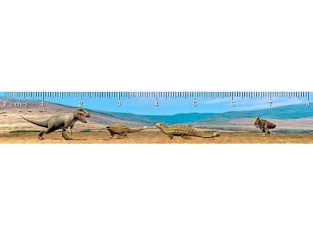 Ankylosaurs and Tyrannosaurus Rex - 3D Lenticular Bookmark Ruler - NEW For Cheap