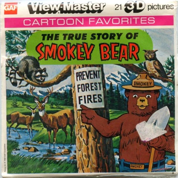 True Story of Smokey Bear - View-Master 3 Reel Packet - vintage -  (PKT-B405-G5m) For Cheap