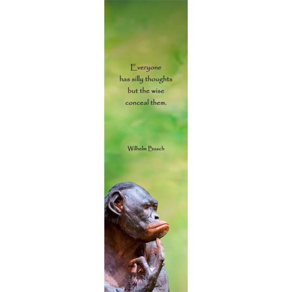 CHIMP THINKING - 3D Lenticular Bookmark - NEW For Cheap