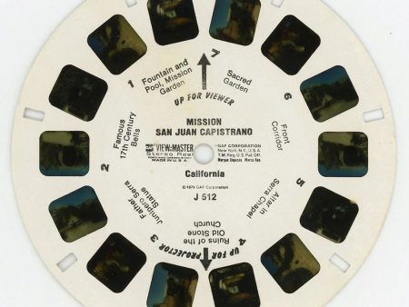 San Juan Capistrano, California - View-Master ON LOCATION Single Reel - vintage - (REL-OL-J512) Cheap