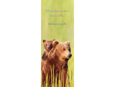 BROWN BEAR & CUB - 3D Lenticular Bookmark - NEW Sale