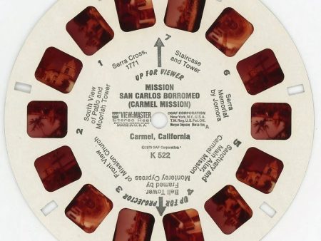 Mission San Carlos Borromeo (Carmel Mission) - View-Master ON LOCATION Single Reel - vintage - (REL-OL-K522) Supply