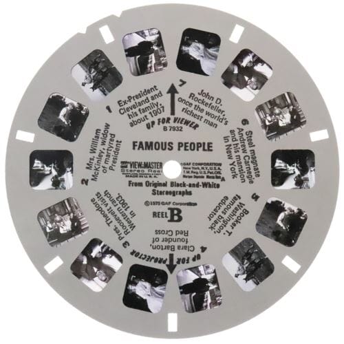 Famous People - View-Master - Vintage 3 Reel Packet - 1970s views - B793-G5 on Sale