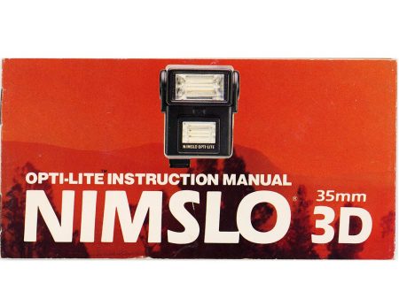 Nimslo Opti-Flash Instruction Book - Original For Discount