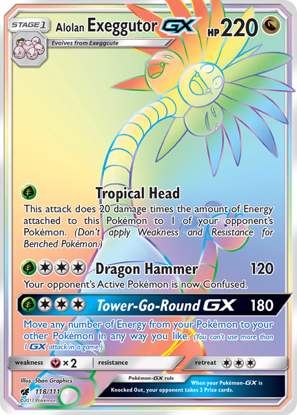 Alolan Exeggutor GX (118 111) [Sun & Moon: Crimson Invasion] For Sale