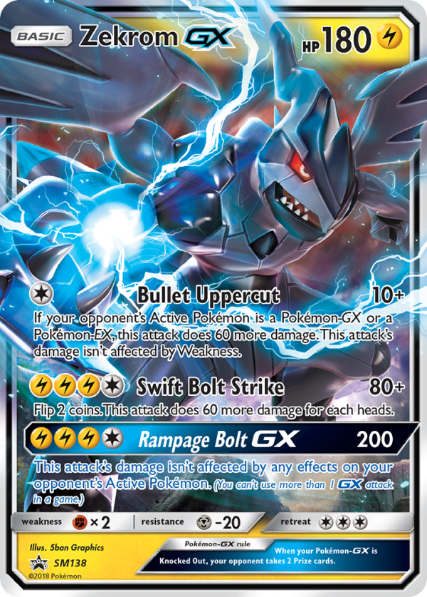 Zekrom GX (SM138) [Sun & Moon: Black Star Promos] Supply