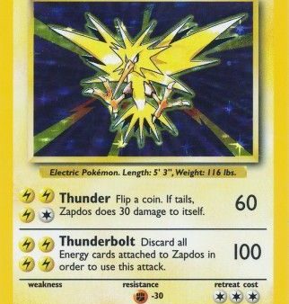 Zapdos (16 102) [Base Set Unlimited] Online now