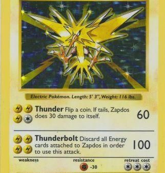 Zapdos (16 102) [Base Set Shadowless Unlimited] Discount