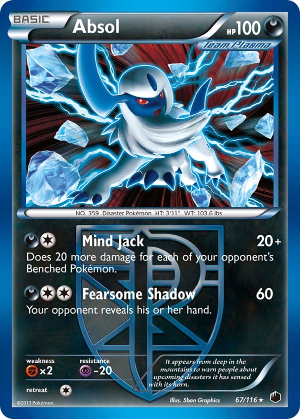 Absol (67 116) (Moltres Legendary Battle Deck) (Theme Deck Exclusive) [Black & White: Plasma Freeze] Cheap